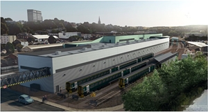 GWR Exeter depot aerial view